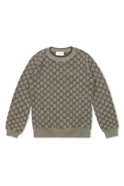 Gucci Kids GREY Sweater with "GG" pattern