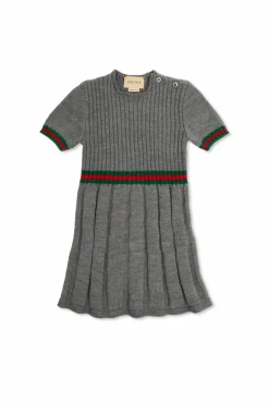 Gucci Kids GREY Wool Dress