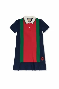 Gucci Kids MULTICOLOUR Cotton dress with embroidered logo