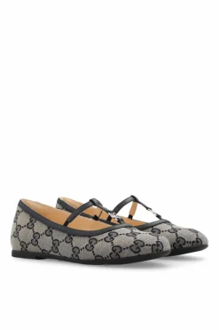 Gucci Kids NAVY BLUE Ballet flats with monogram