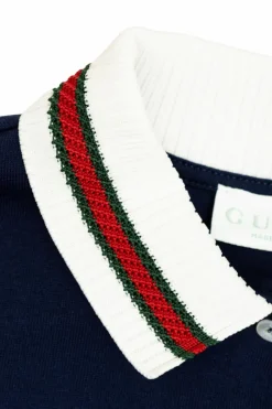 Gucci Kids NAVY BLUE Cotton dress