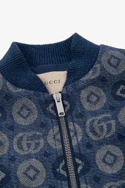 Gucci Kids NAVY BLUE Denim bomber jacket