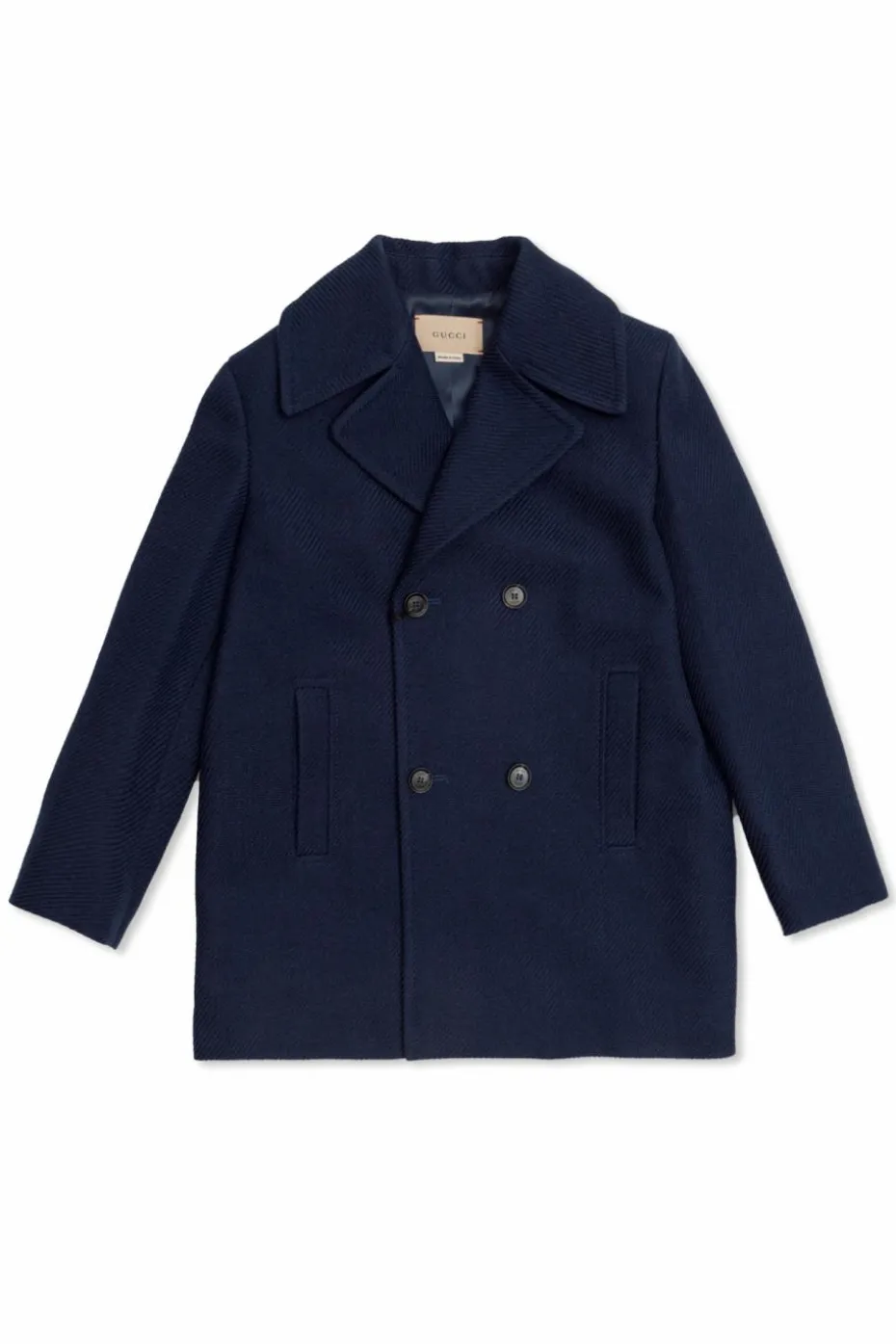 Gucci Kids NAVY BLUE Double-breasted coat