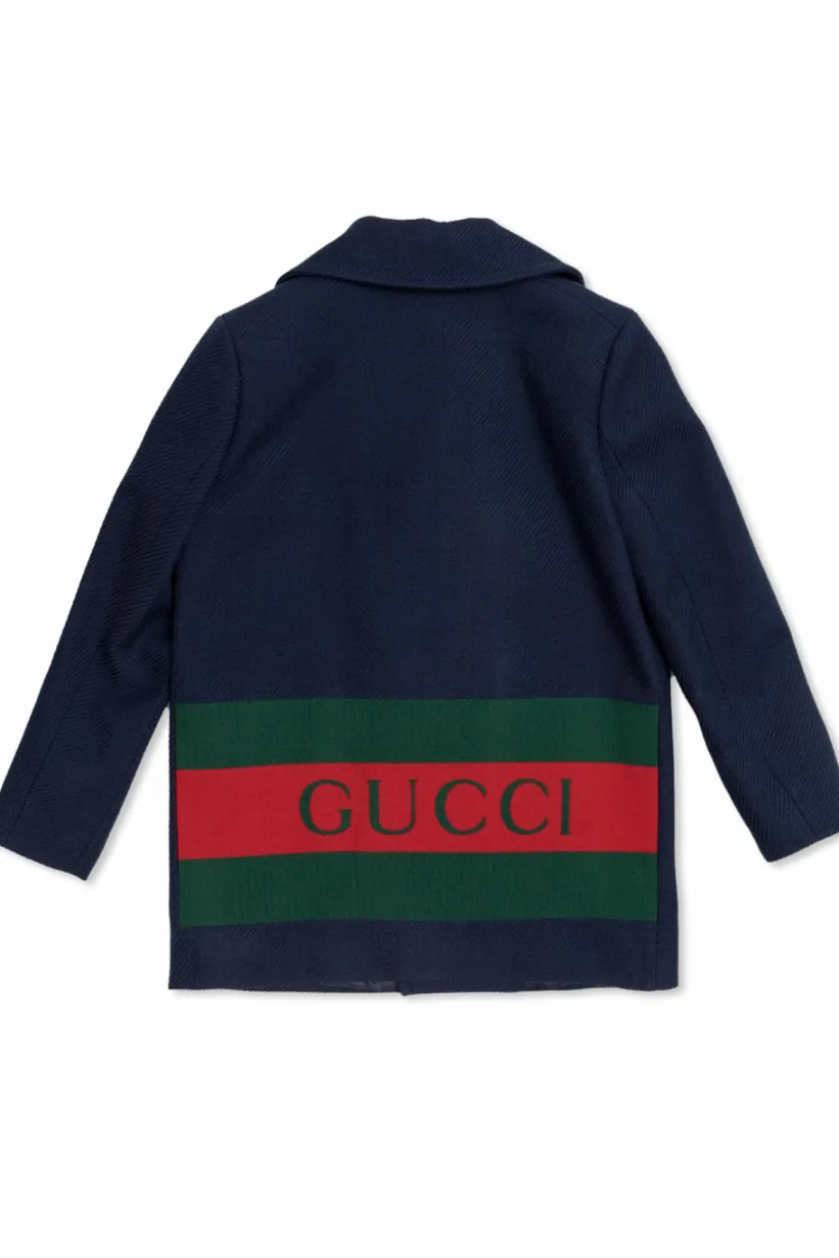 Gucci Kids NAVY BLUE Double-breasted coat