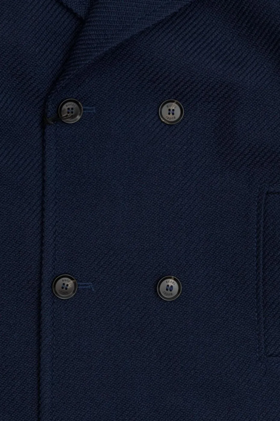Gucci Kids NAVY BLUE Double-breasted coat