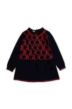Gucci Kids NAVY BLUE Dress with Collar