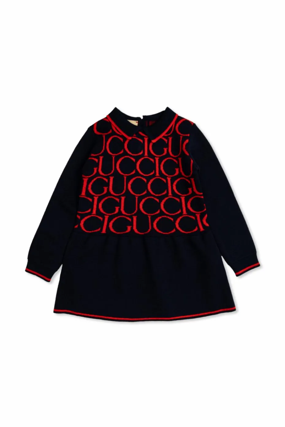 Gucci Kids NAVY BLUE Dress with Collar
