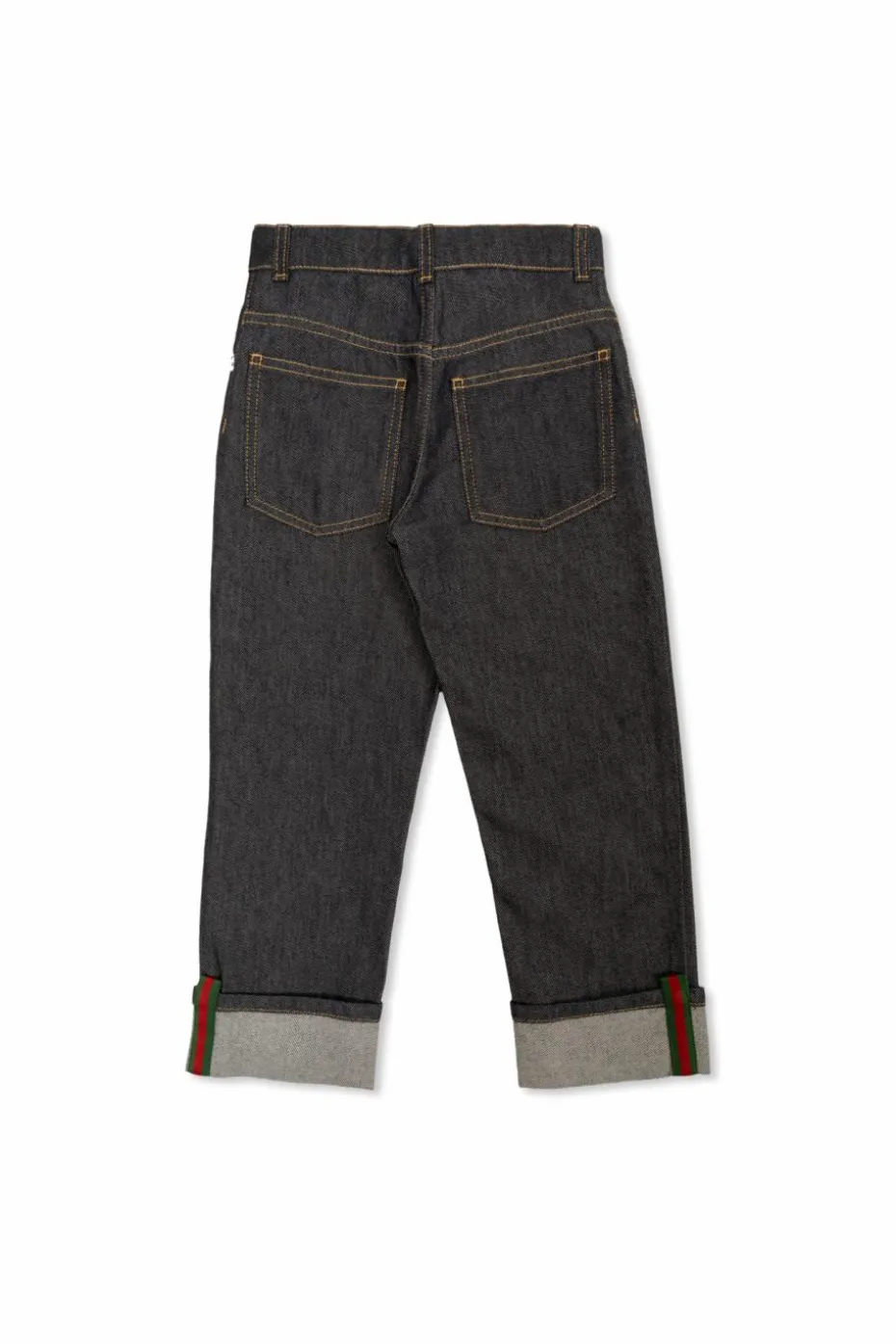 Gucci Kids NAVY BLUE Jeans with rolled-up legs