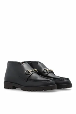 Gucci Kids NAVY BLUE Leather ankle boots
