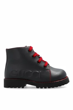Gucci Kids NAVY BLUE Leather ankle boots