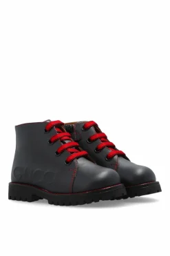 Gucci Kids NAVY BLUE Leather ankle boots