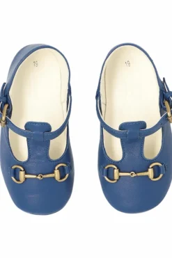 Gucci Kids NAVY BLUE Leather shoes