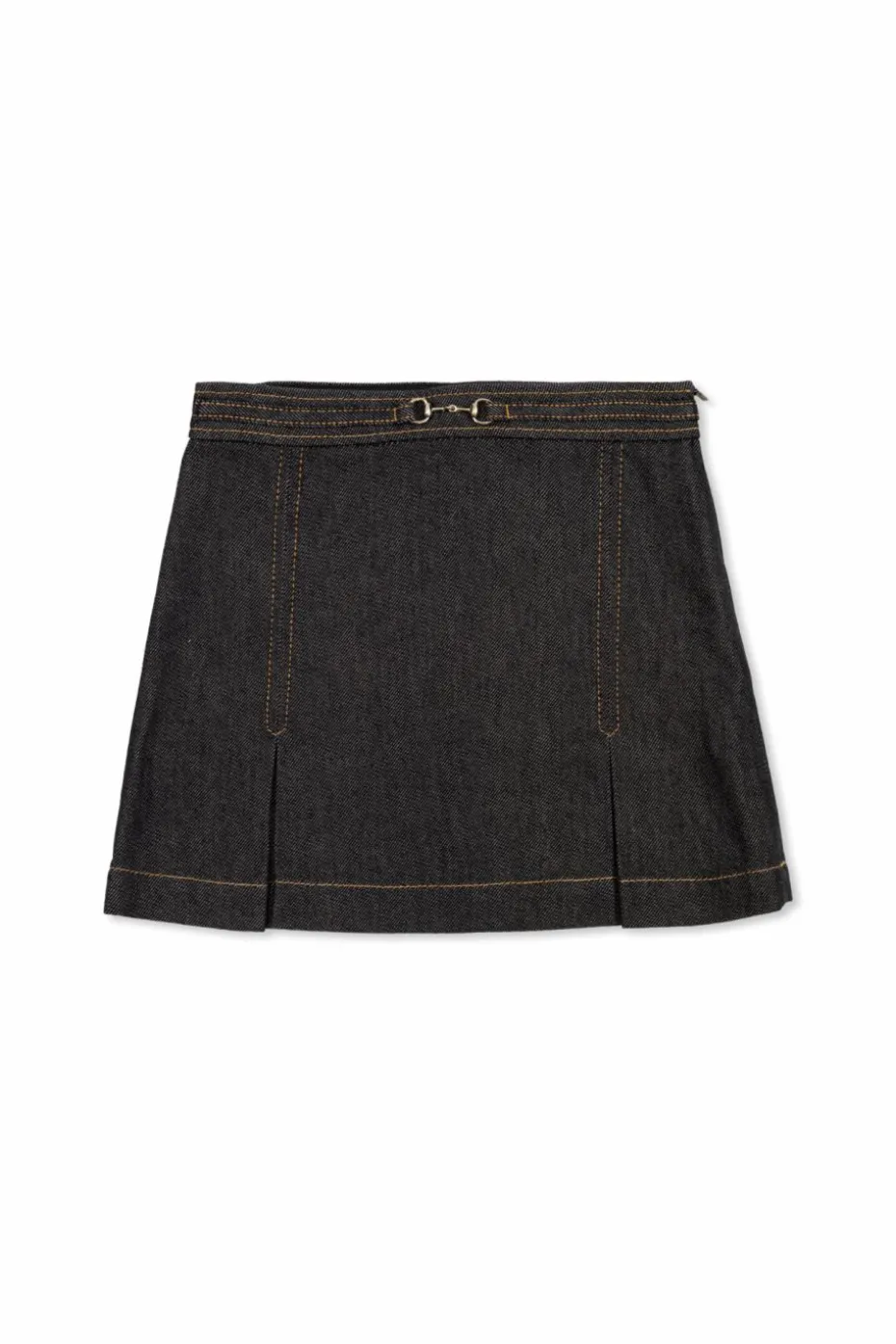 Gucci Kids NAVY BLUE Pleated denim skirt