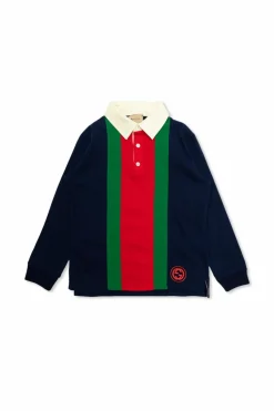 Gucci Kids NAVY BLUE Polo with logo