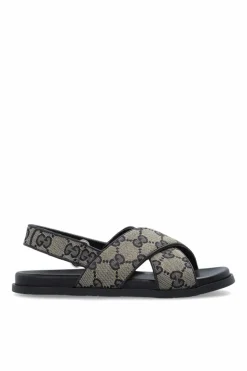 Gucci Kids NAVY BLUE Sandals with GG pattern