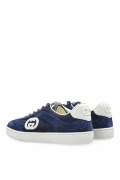 Gucci Kids NAVY BLUE Sneakers with logo
