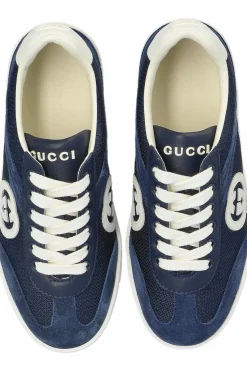 Gucci Kids NAVY BLUE Sneakers with logo