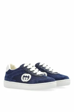 Gucci Kids NAVY BLUE Sneakers with logo