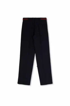Gucci Kids NAVY BLUE Trousers with ‘Web’ stripe