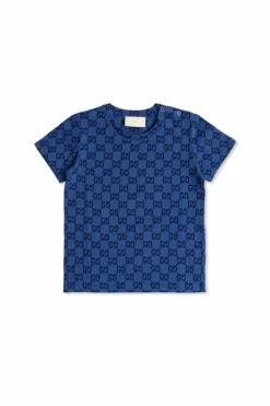 Gucci Kids NAVY BLUE T-shirt with monogram