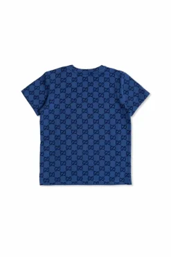 Gucci Kids NAVY BLUE T-shirt with monogram