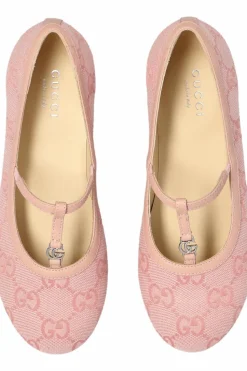 Gucci Kids PINK Ballet flats with monogram