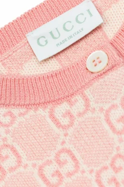 Gucci Kids PINK Cardigan with GG pattern
