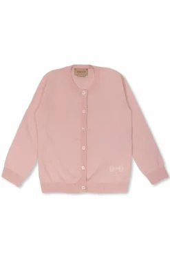 Gucci Kids PINK Cardigan with logo
