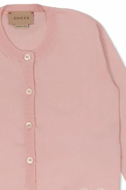Gucci Kids PINK Cardigan with logo