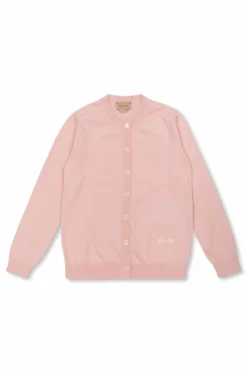 Gucci Kids PINK Cardigan with logo