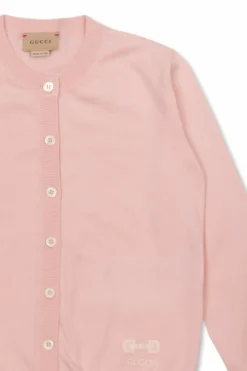 Gucci Kids PINK Cardigan with logo