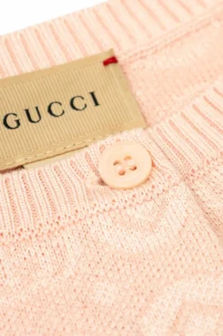 Gucci Kids PINK Cardigan with GG pattern