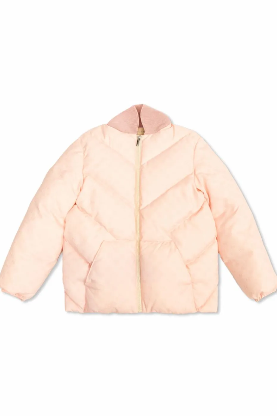 Gucci Kids PINK Down jacket with GG pattern