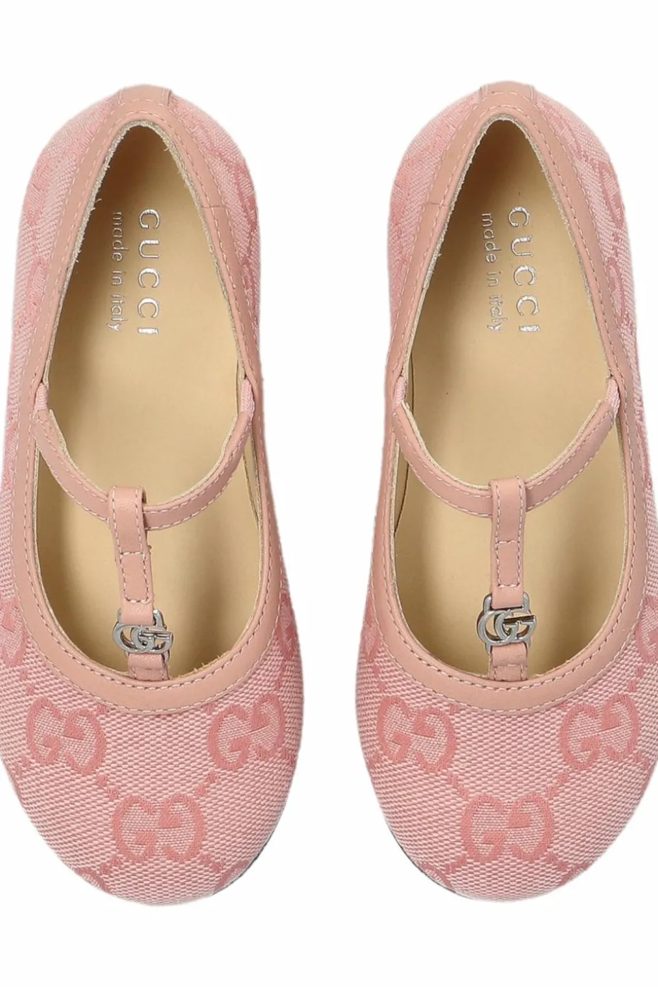 Gucci Kids PINK Monogram Ballerinas
