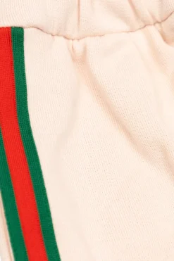 Gucci Kids PINK Sweatpants with distinctive Web stripe
