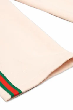 Gucci Kids PINK Sweatpants with distinctive Web stripe