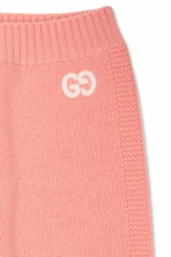 Gucci Kids PINK Wool trousers with logo