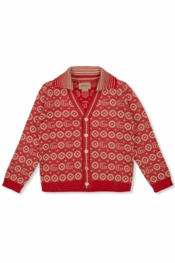 Gucci Kids RED Cardigan with logo