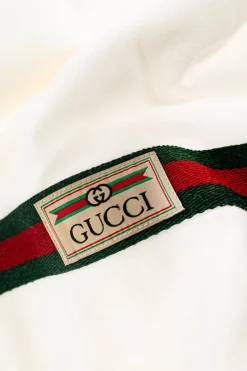 Gucci Kids WHITE Blanket with logo