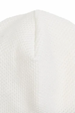 Gucci Kids WHITE Cotton hat with signature Web stripe