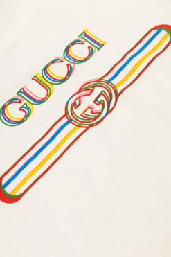 Gucci Kids WHITE T-shirt with printed logo