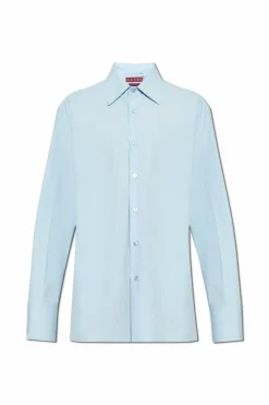 Gucci light blue Cotton shirt with embossed logo