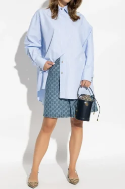 Gucci light blue Striped pattern shirt