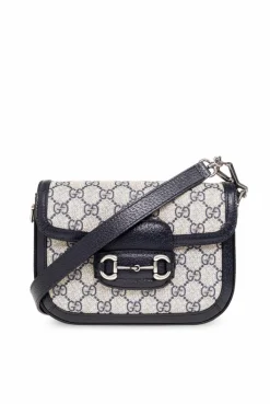 Gucci NAVY BLUE ‘1955 Horsebit Mini’ shoulder bag