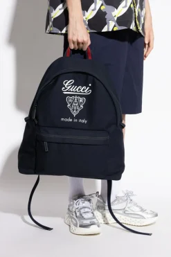 Gucci NAVY BLUE Backpack with print size Medium