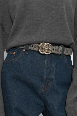 Gucci NAVY BLUE Belt with monogram