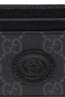Gucci NAVY BLUE Card holder with logo