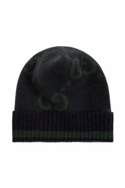 Gucci NAVY BLUE Cashmere beanie with monogram