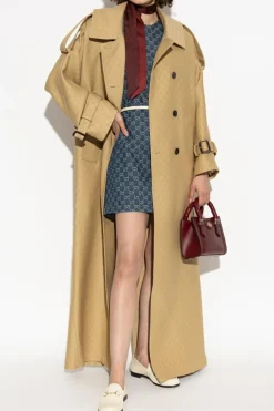 Gucci NAVY BLUE Denim dress with GG pattern
