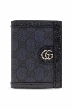 Gucci NAVY BLUE Folding wallet with logo